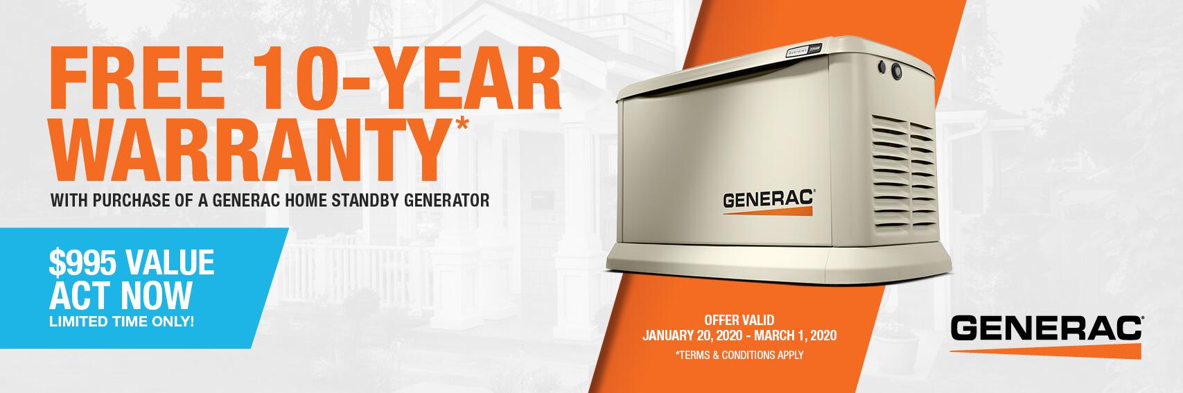 Homestandby Generator Deal | Warranty Offer | Generac Dealer | Stratford, CT